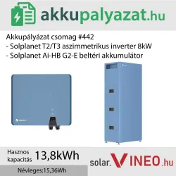 Akkupályázat csomag #442 - Solplanet ASW H-T2/T3 8 kW + Solplanet Ai-HB G2-E (beltéri) 15