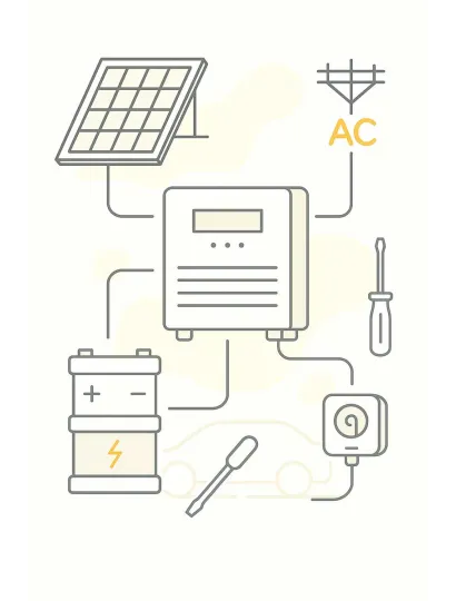 Ipari inverter bekötése és üzembe helyezése 21-50 kW