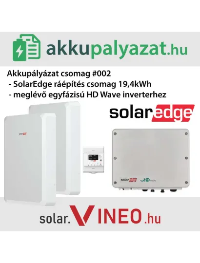 Akkupályázat csomag #002 - SolarEdge ráépítés 19,4kWh