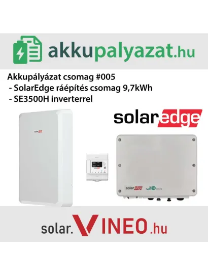 Akkupályázat csomag #005 SE3500H invertercsere 9,7kWh