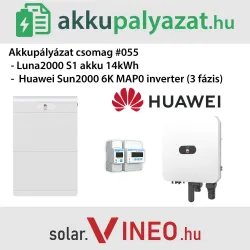 Huawei SUN2000-6K-MAP0 invertercsere csomag 14 kWh tárolóval