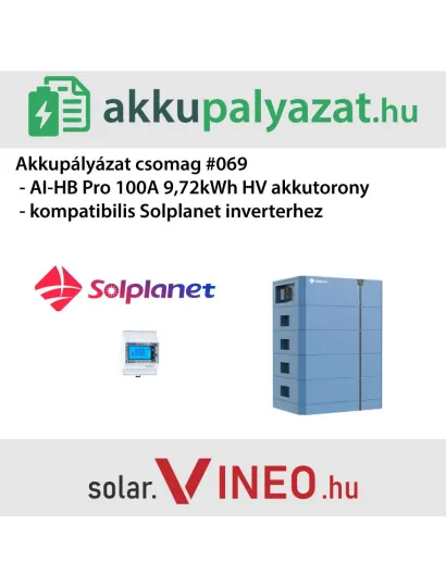 Solplanet Ai-HB Pro 100A 9,72 kWh akkubővítő csomag