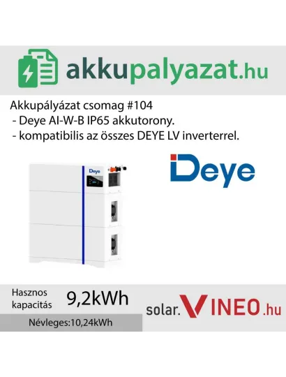 Akkupályázat csomag #104 - Deye akkubővítés Deye AI-W10.2-B 10