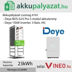 Akkupályázat csomag #161 - Deye SUN-15K-SG01HP3-EU-AM2 + Deye BOS-G25 Pro 25