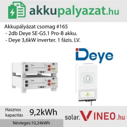 Akkupályázat csomag #165 - Deye SUN-3.6K-SG03LP1-EU + Deye SE-G5.1 Pro-B 10