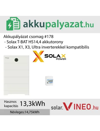 Akkupályázat csomag #178 - SolaX akkubővítés SolaX T-BAT HS14.4 14