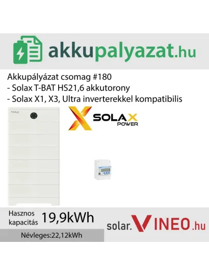 Akkupályázat csomag #180 - SolaX akkubővítés SolaX T-BAT HS21.6 21