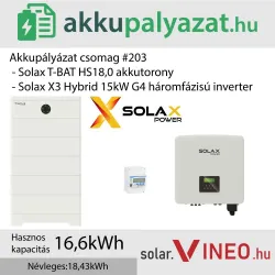 Akkupályázat csomag #203 - SolaX X3-Hybrid-15.0-D + SolaX T-BAT HS18.0 18