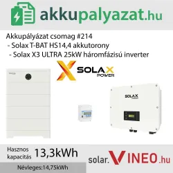 Akkupályázat csomag #214 - SolaX X3-ULT-25K + SolaX T-BAT HS14.4 14