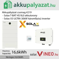 Akkupályázat csomag #219 - SolaX X3-ULT-30K + SolaX T-BAT HS18.0 18