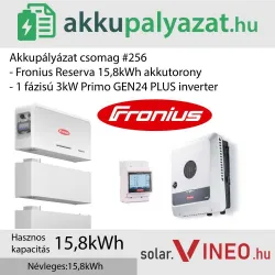 Akkupályázat csomag #256 - Fronius Primo GEN24 3.0 Plus + Fronius Reserva 15