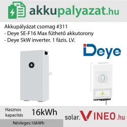 Akkupályázat csomag #311 - Deye SUN-5K-SG03LP1-EU + Deye SE-F16 Max 16 kWh