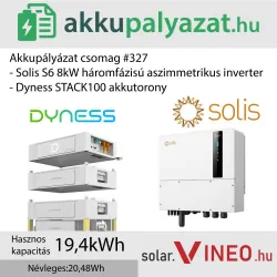 Akkupályázat csomag #327 - Solis S6 EH3P 8 kW + Dyness Stack100 20 kWh