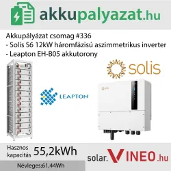 Akkupályázat csomag #336 - Solis S6 EH3P 12 kW + Leapton EH-B05 55