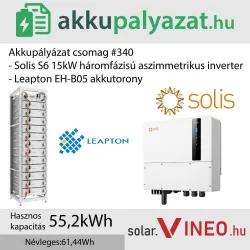 Akkupályázat csomag #340 - Solis S6 EH3P 15 kW + Leapton EH-B05 55