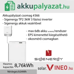 Akkupályázat csomag #366 - Sigen Hybrid 3.0 TP2 + SigenStor BAT 10.0 - 8