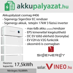 Akkupályázat csomag #406 - SigenStor EC 17.0 TP + 2x SigenStor BAT 10.0 - 17