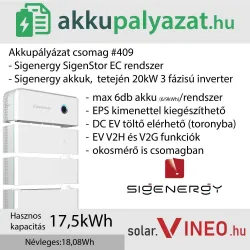 Akkupályázat csomag #409 - SigenStor EC 20.0 TP + 2x SigenStor BAT 10.0 - 17