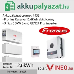 Akkupályázat csomag #433 - Fronius Symo GEN24 3.0 PLUS + Fronius Reserva 12