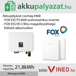 Akkupályázat csomag #468 - FoxESS P3 6 kW + 2x FoxESS MIRA M12 11