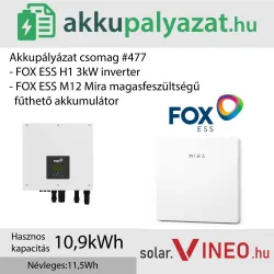 Akkupályázat csomag #477 - FoxESS H1 3 kW G2 + 1x FoxESS EP12 Plus 11