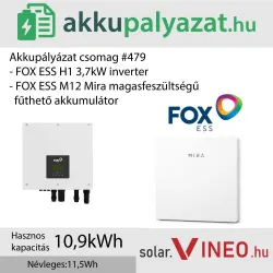 Akkupályázat csomag #479 - FoxESS H1 3.7 kW G2 + 1x FoxESS EP12 Plus 11
