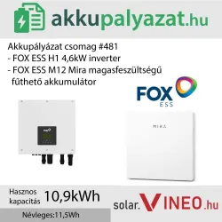 Akkupályázat csomag #481 - FoxESS H1 4.6 kW G2 + 1x FoxESS EP12 Plus 11