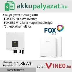 Akkupályázat csomag #484 - FoxESS H1 5 kW G2 + 2x FoxESS EP12 Plus 11